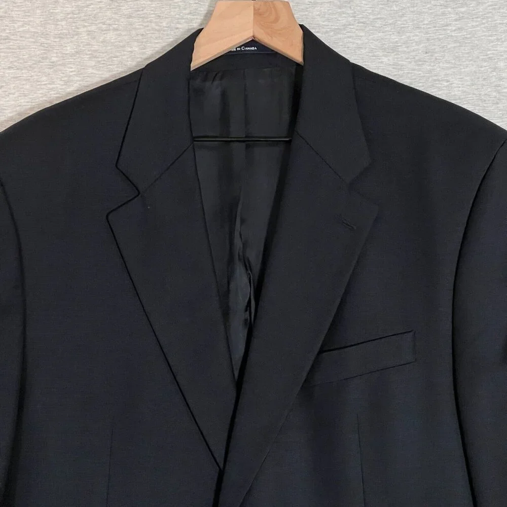 Vintage 90's Chaps Ralph Lauren Blazer Mens 43L Navy Wool Cashmere Blend Classic